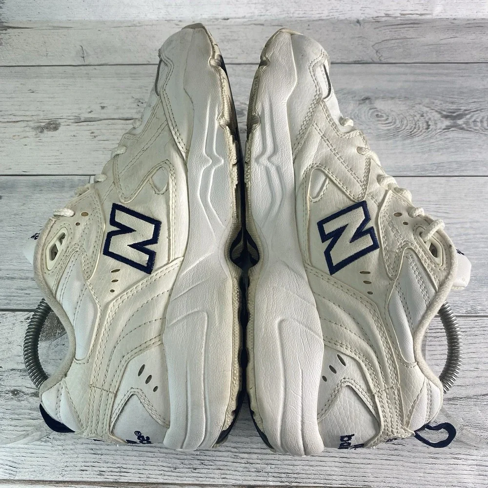 New Balance WX608WT Shoes Womens 8.5 White Leather Athletic Sneaker Trainer Nice